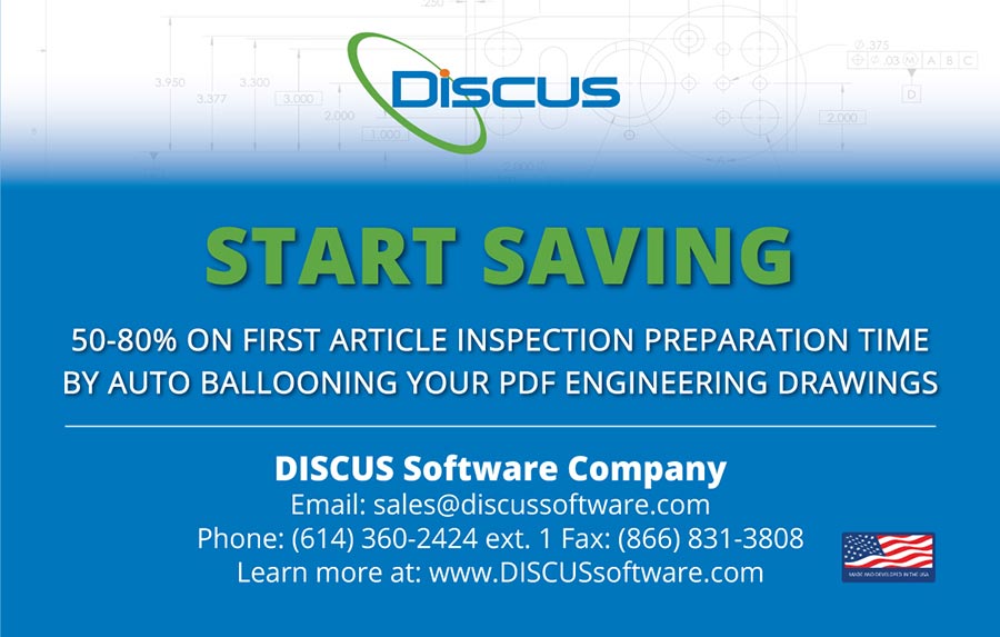 Save Time on First Article Inspection Prep with Software from Discus